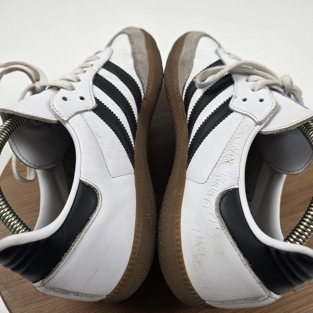 Adidas Samba OG Shoes Mens Size 9 White Black Leather Gum Soccer Sneakers B75806 - Picture 9 of 16